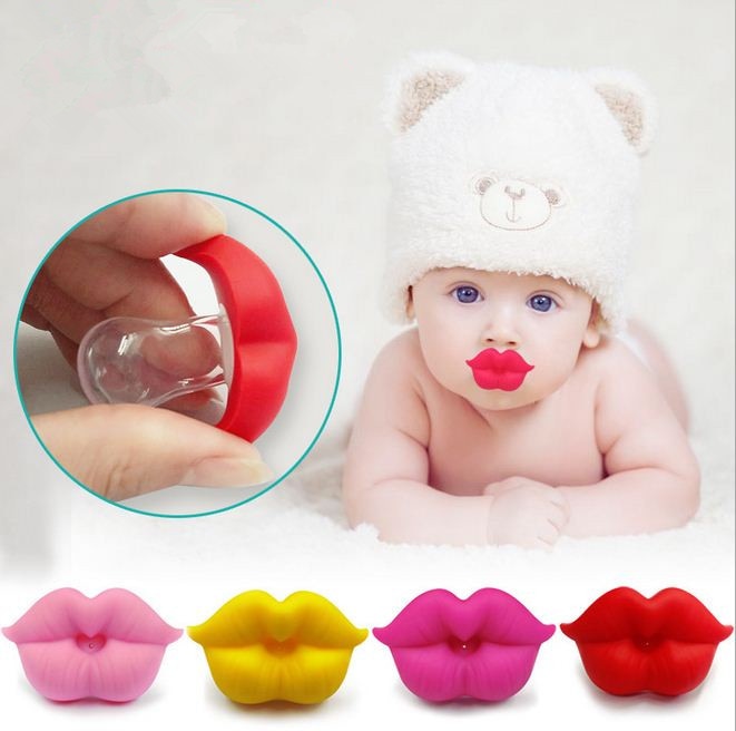 New Baby Pacifier Red Kiss Lips